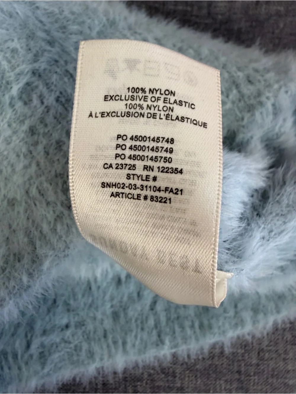 Sunday Best TIA Fuzzy Knit Sweater Vest Light Blue Size Medium Soft Girl